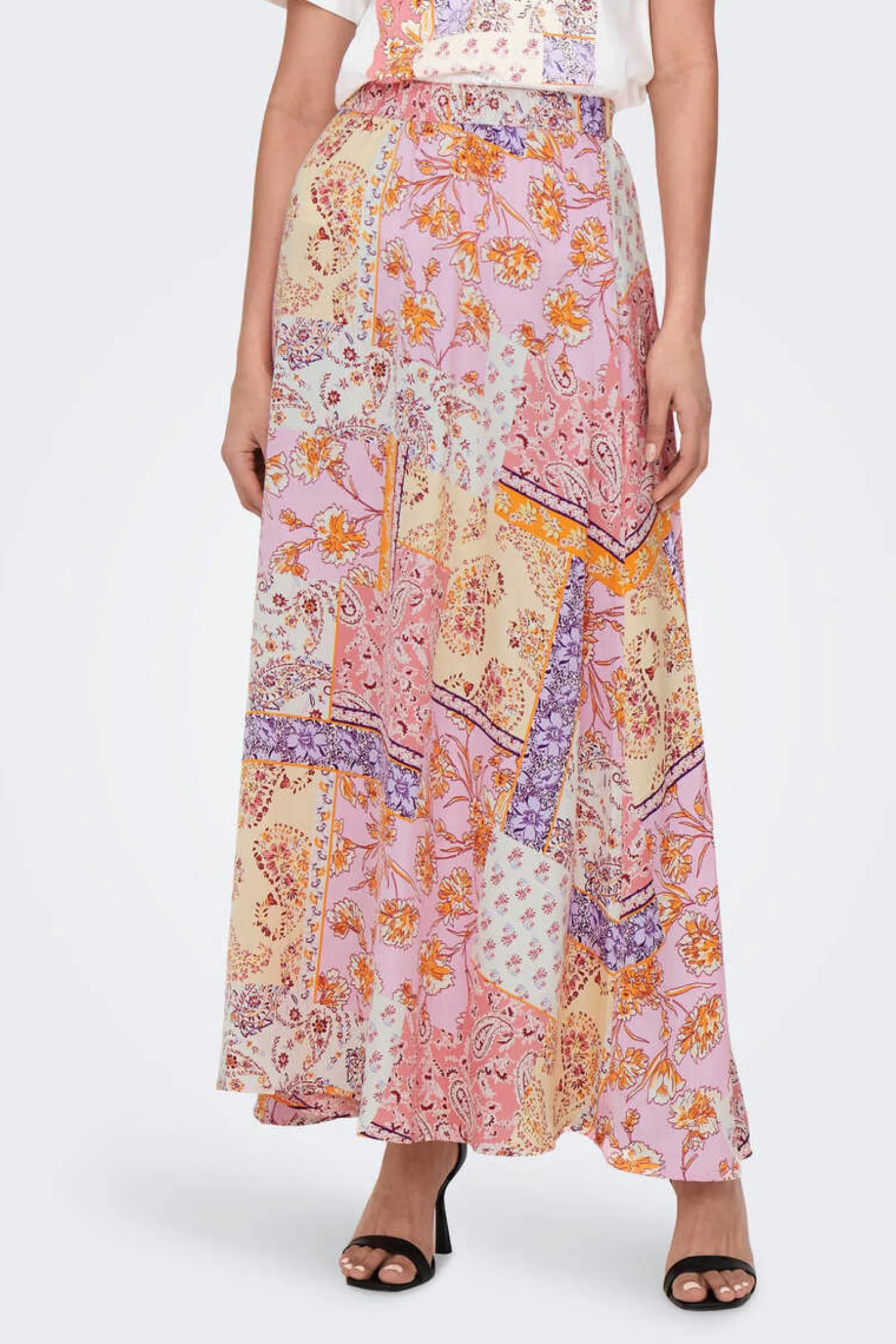 Only Saias-Saia Comprida Estampada