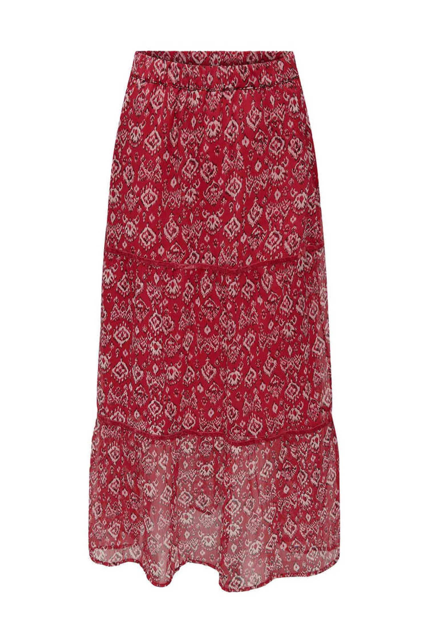 Only Saias-Saia Comprida Estampado Cetim