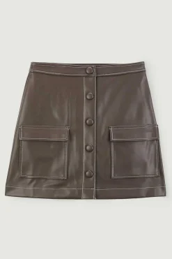 Pimkie Saias-Saia Curta Abotoada De Polipele