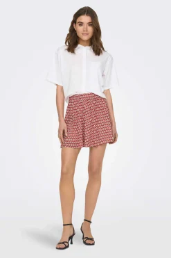 Only Saias-Saia Curta Fluida Estampada