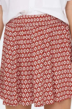 Only Saias-Saia Curta Fluida Estampada