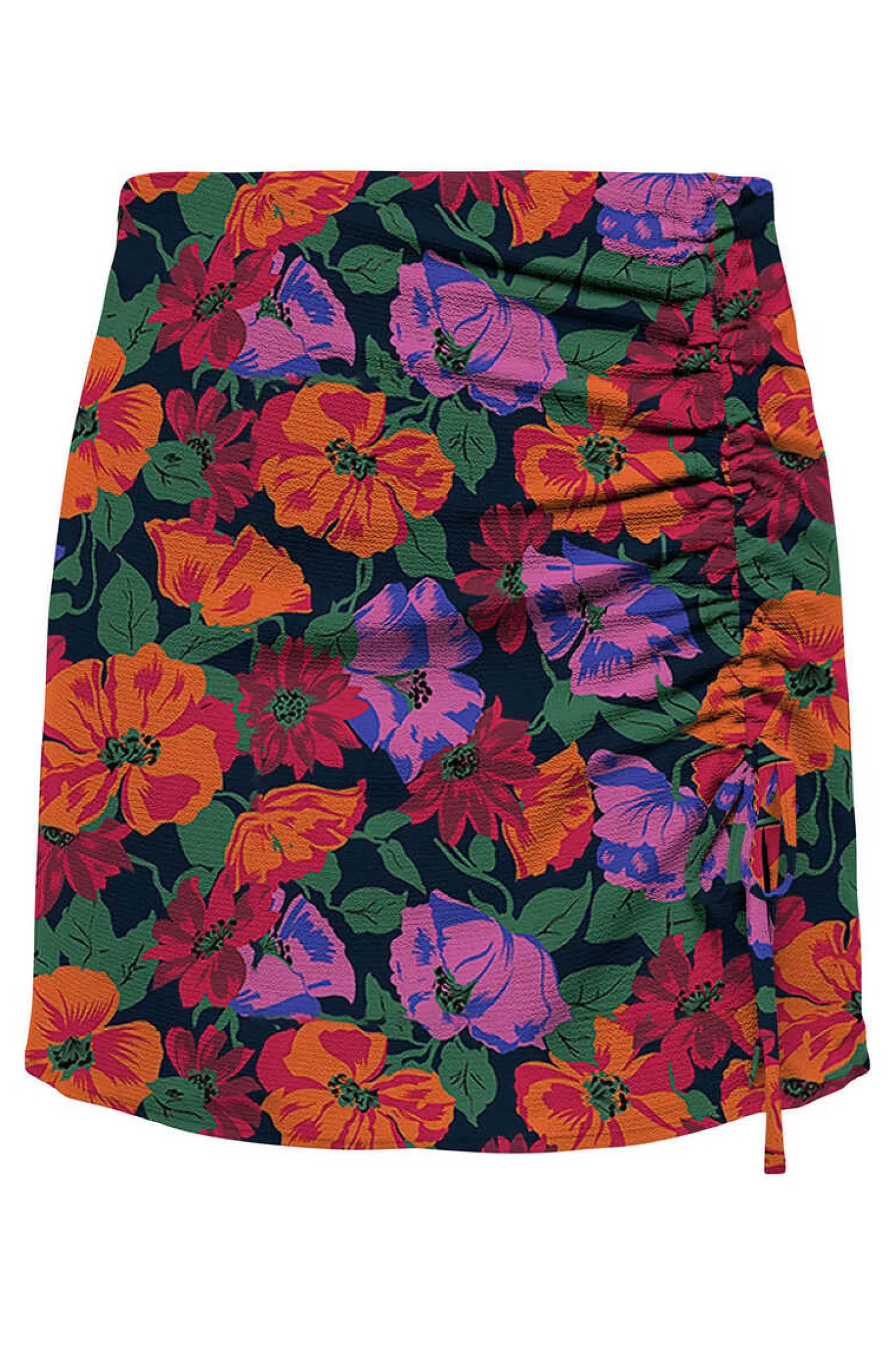 Only Saias-Saia Curta Franzida Estampada