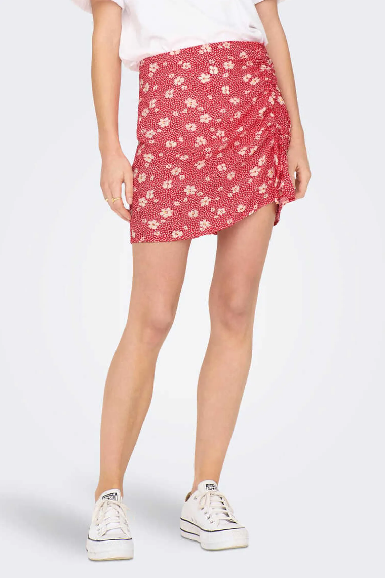 Only Saias-Saia Curta Franzida Estampada