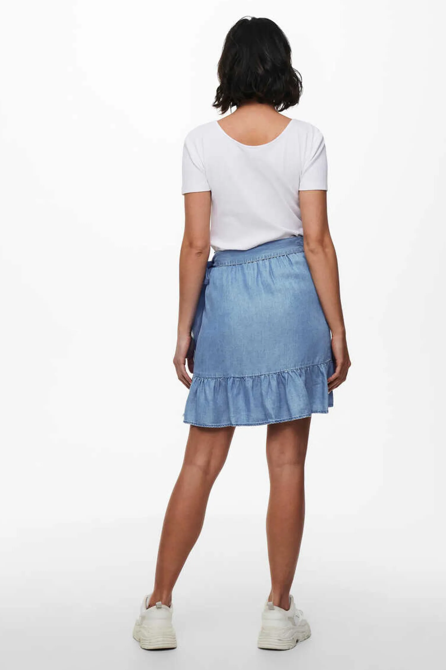 Only Saias-Saia Curta Tencel Cruzada