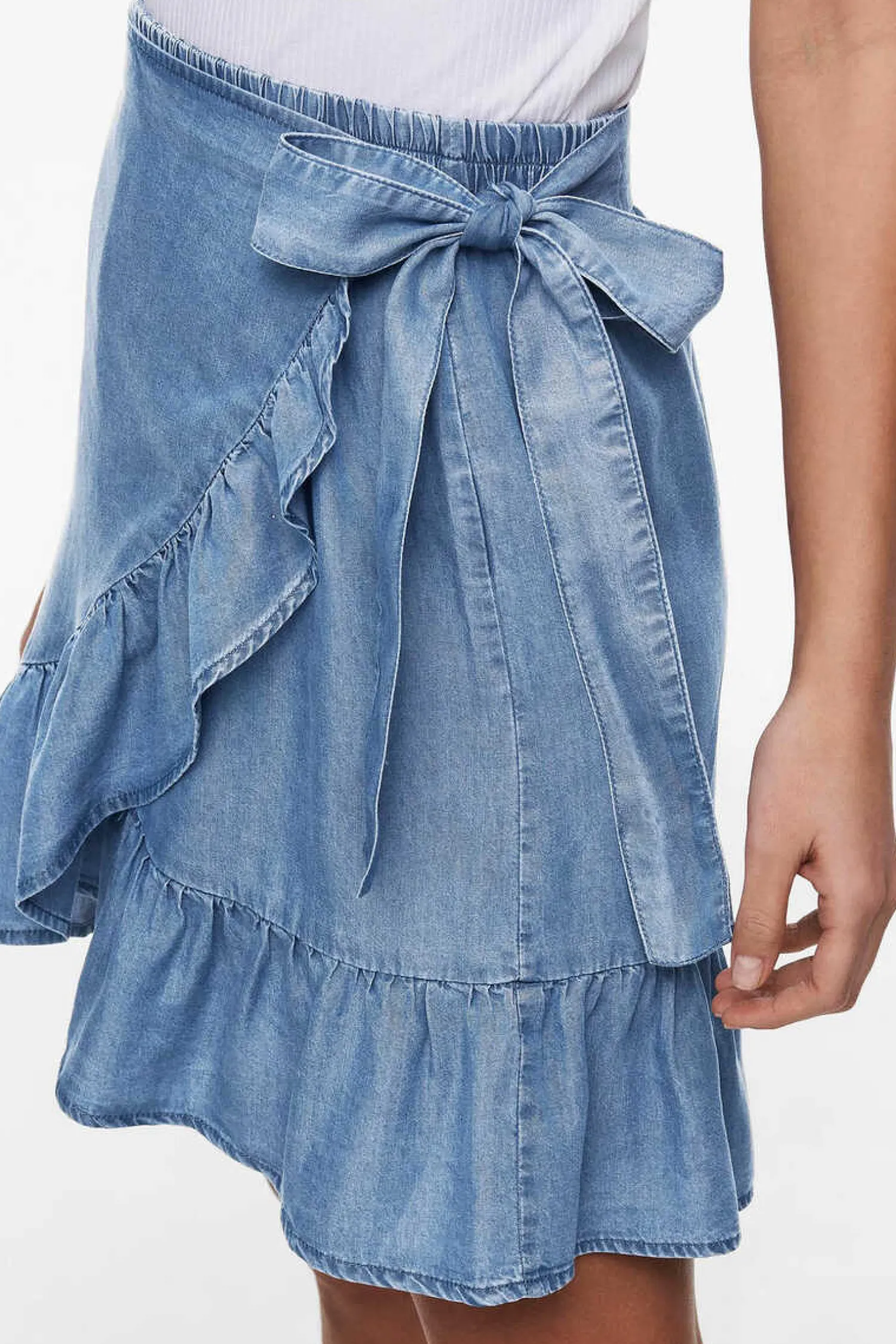 Only Saias-Saia Curta Tencel Cruzada