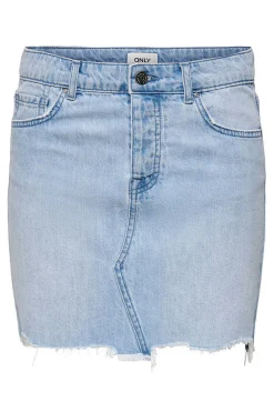 Only Saias-Saia Denim Desfiada