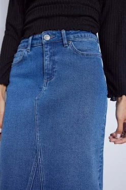 Slowlove Saias-Saia Denim Midi