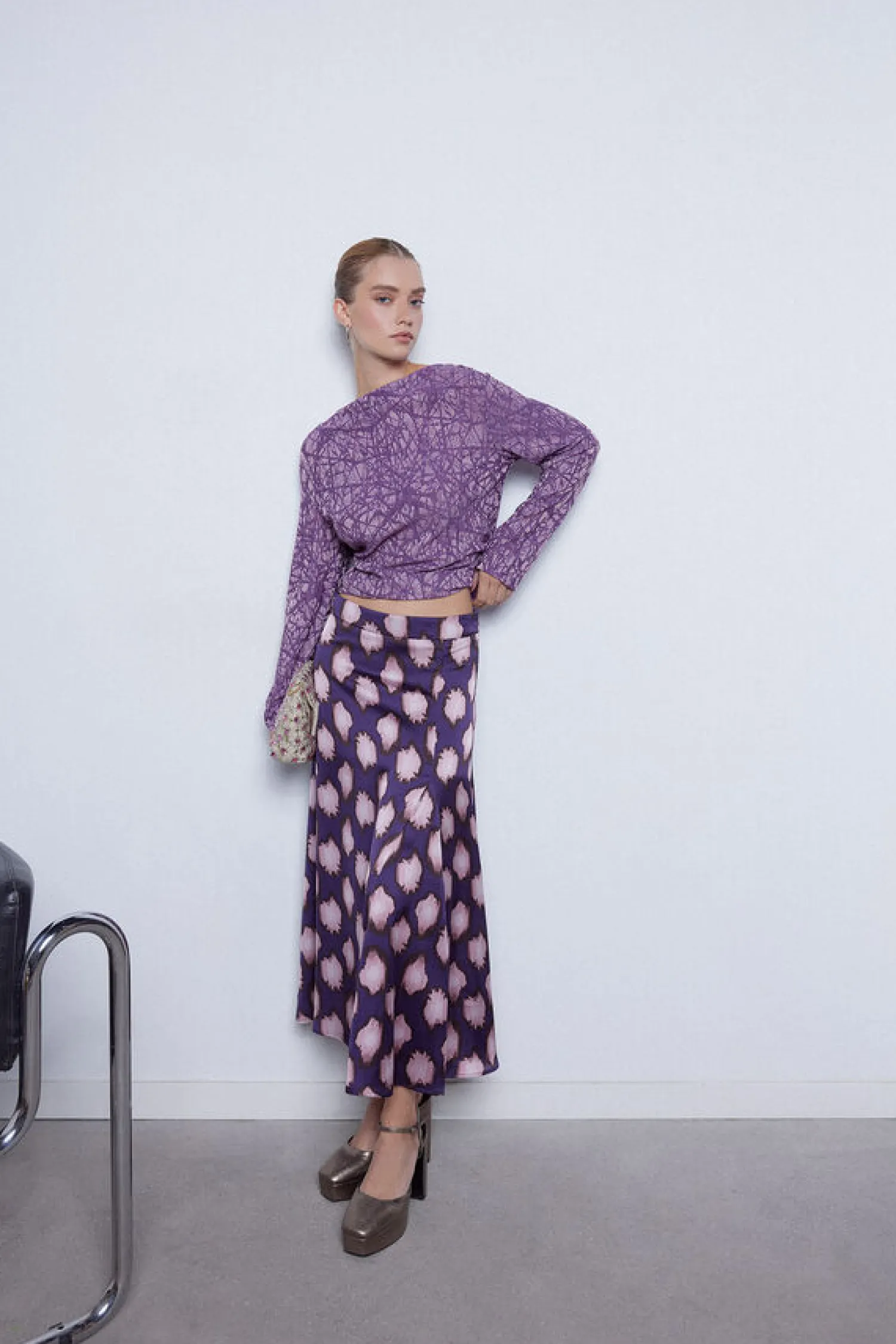 Slowlove Saias-Saia Midi Acetinada