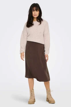 Only Saias-Saia Midi Acetinada