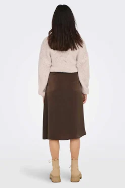 Only Saias-Saia Midi Acetinada