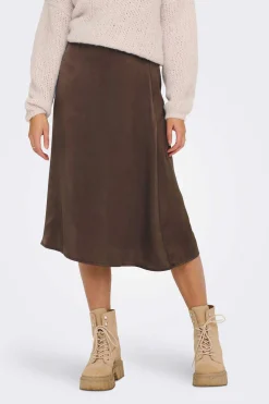 Only Saias-Saia Midi Acetinada