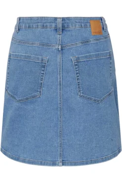 Pieces Saias-Saia Midi Denim.