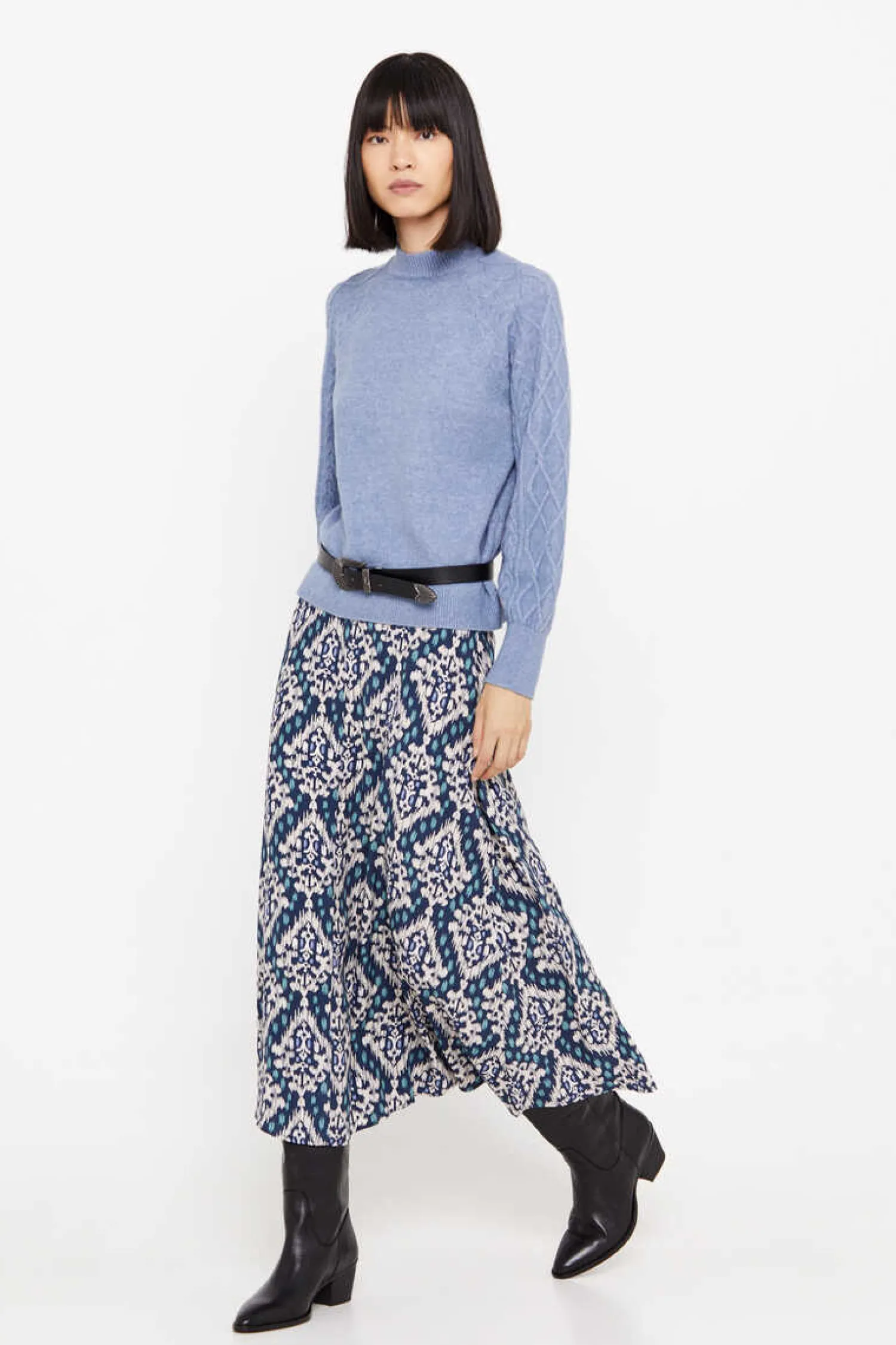 Cortefiel Saias-Saia Midi Estampada