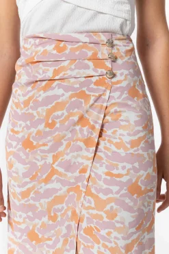 Tiffosi Saias-Saia Midi Estampada Com Botoes