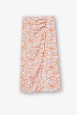 Tiffosi Saias-Saia Midi Estampada Com Botoes