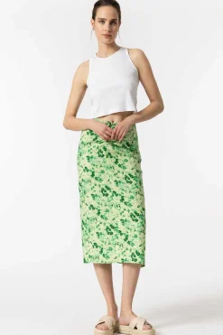 Tiffosi Saias-Saia Midi Estampada Com Franzidos