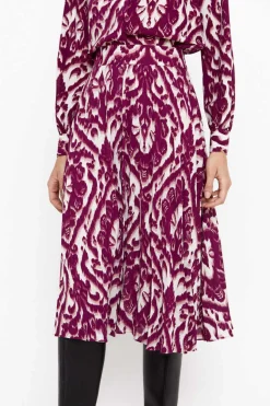 Cortefiel Saias-Saia Midi Estampada Plissada