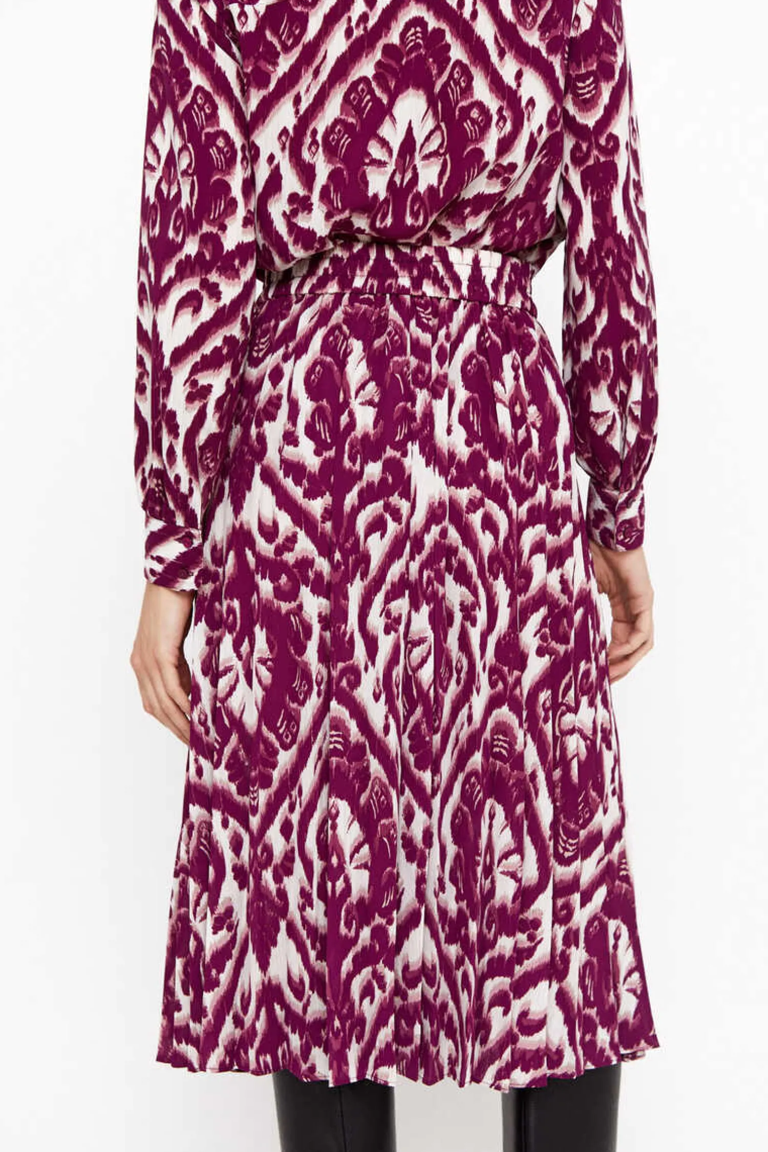 Cortefiel Saias-Saia Midi Estampada Plissada