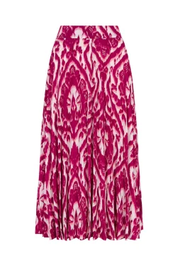 Cortefiel Saias-Saia Midi Estampada Plissada
