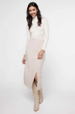 Tiffosi Saias-Saia Midi Malha Com Abertura Frontal