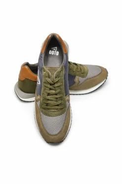 Ooto Sapato Sneaker Leve Combinado Verde