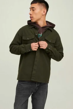 Jack & Jones Sobrecamisa Bolsos Verde Outlet