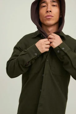 Jack & Jones Sobrecamisa Bolsos Verde Outlet