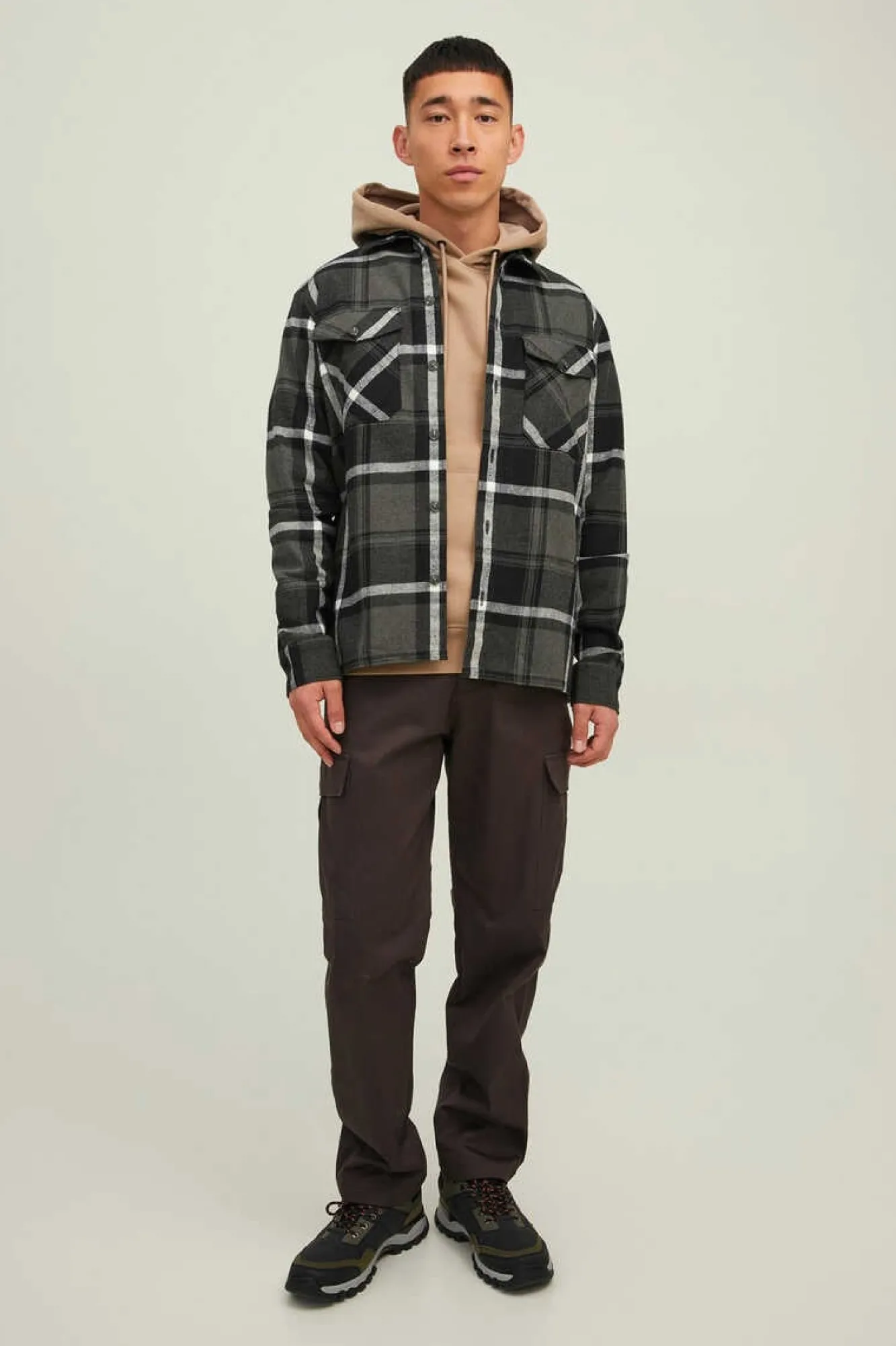 Jack & Jones Sobrecamisa Bolsos Cinza