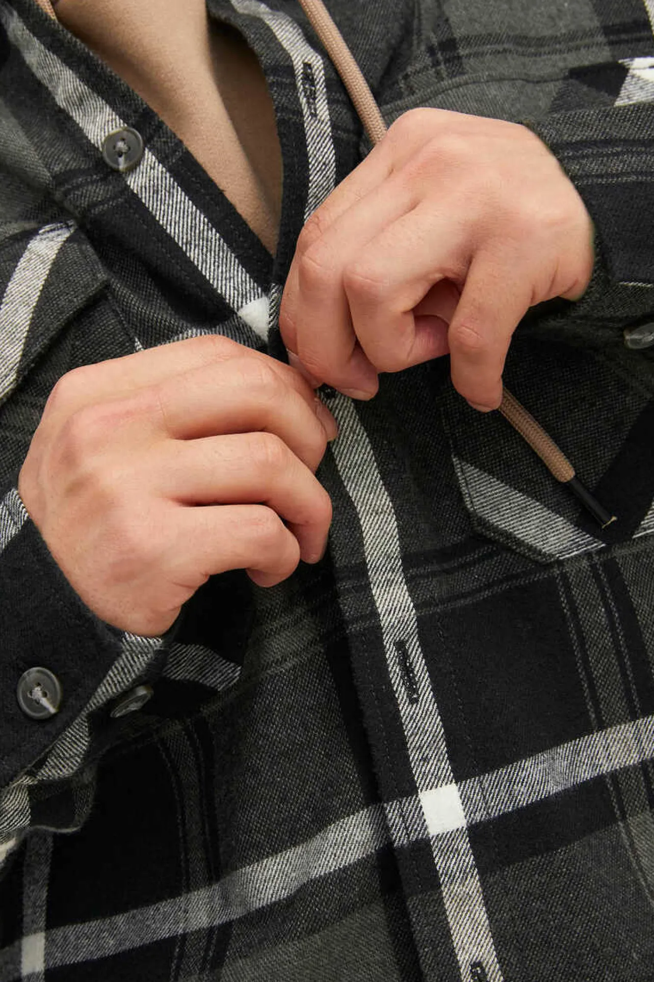 Jack & Jones Sobrecamisa Bolsos Cinza