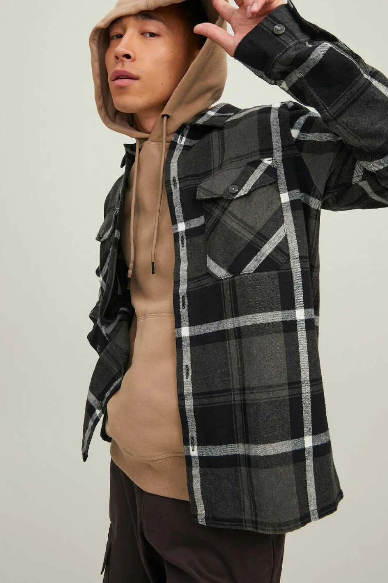 Jack & Jones Sobrecamisa Bolsos Cinza