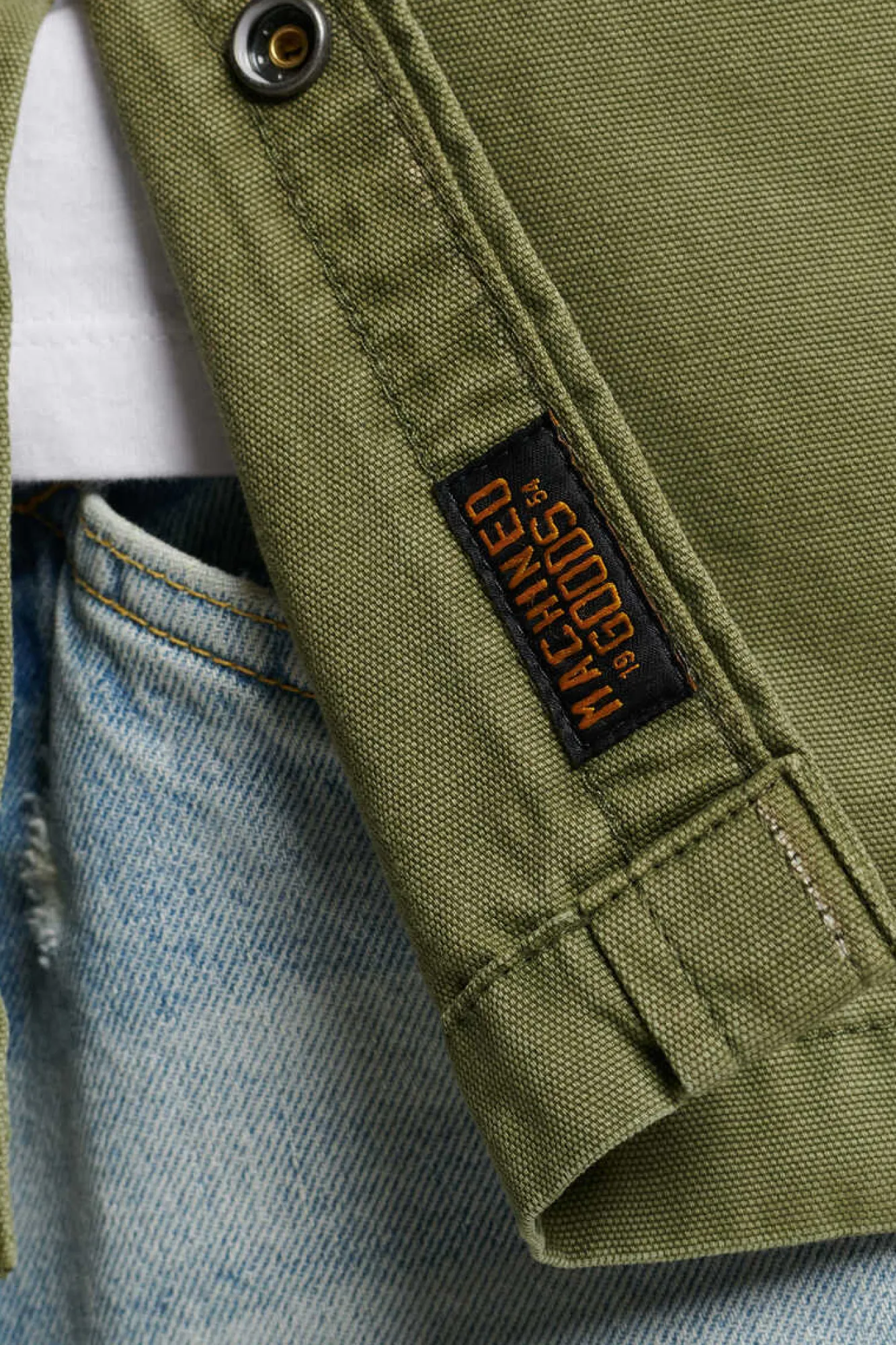 Superdry Sobrecamisa De Lona Cinza Hot