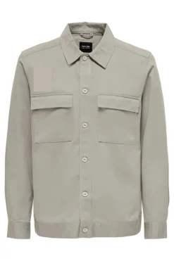 Only & Sons Sobrecamisa Lisa Cinza