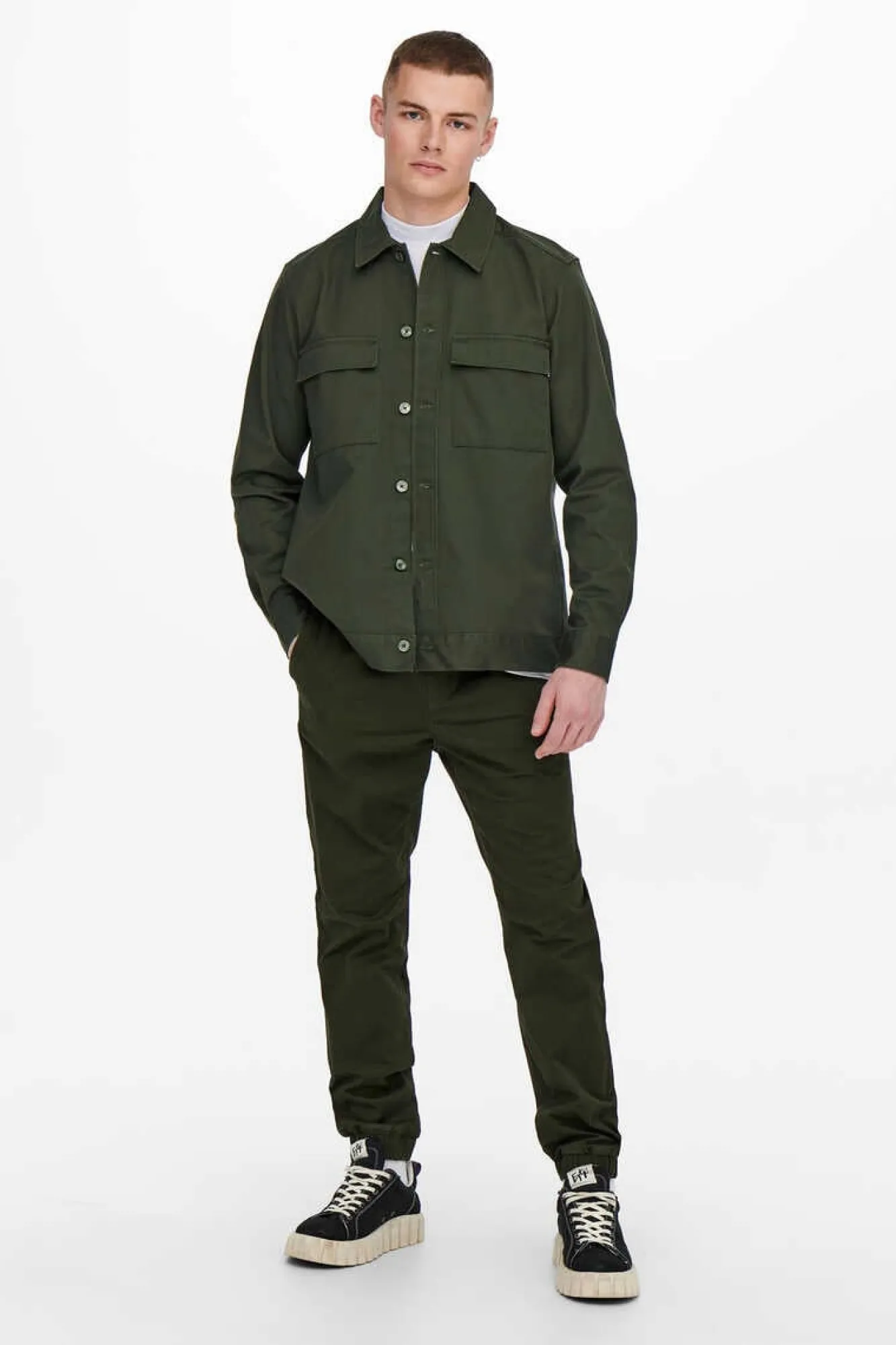 Only & Sons Sobrecamisa Lisa Verde Best