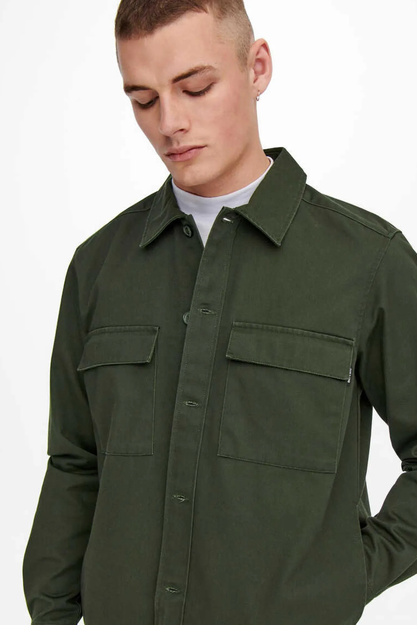 Only & Sons Sobrecamisa Lisa Verde Best