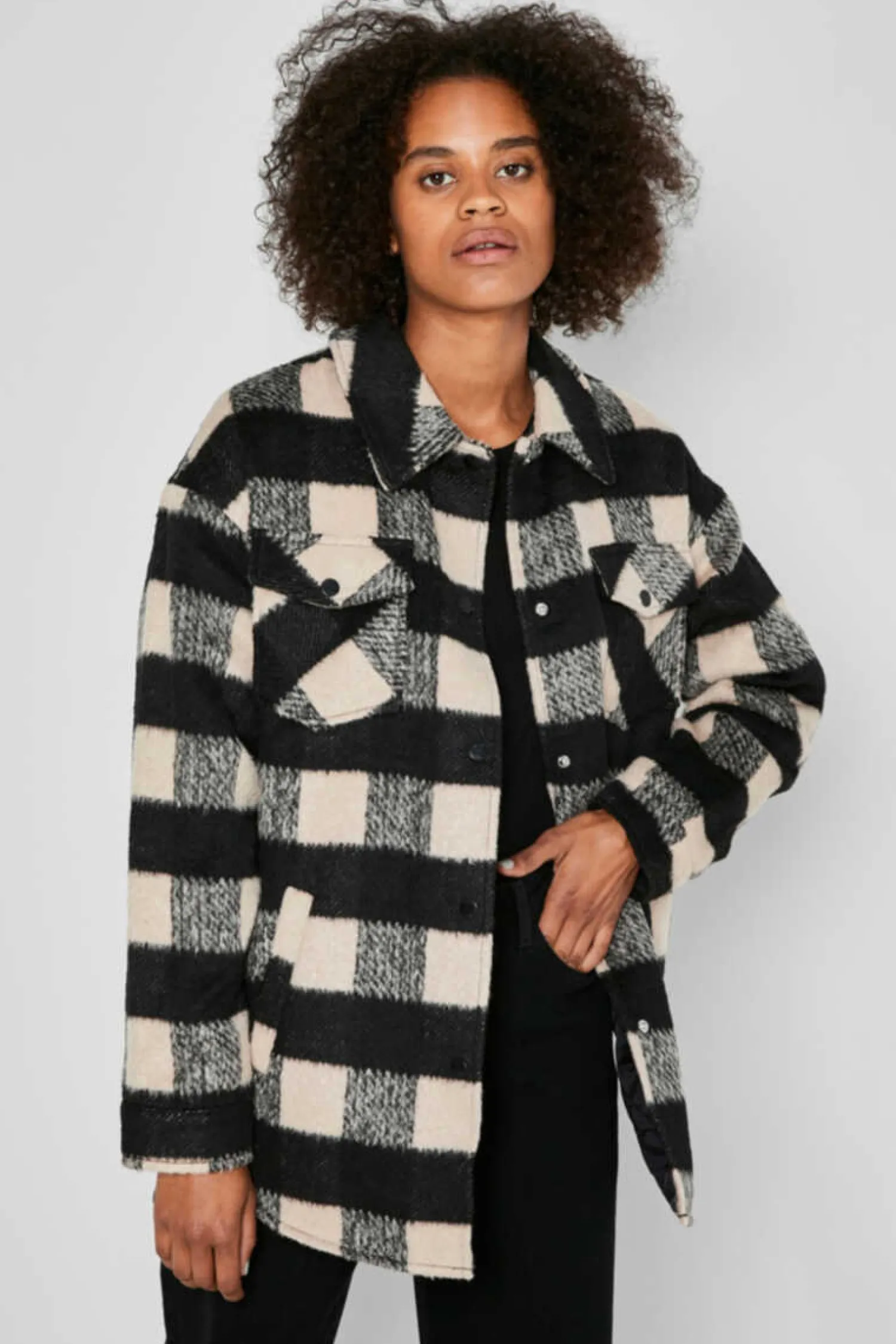 Noisy May Camisas E Blusas-Sobrecamisa Xadrez