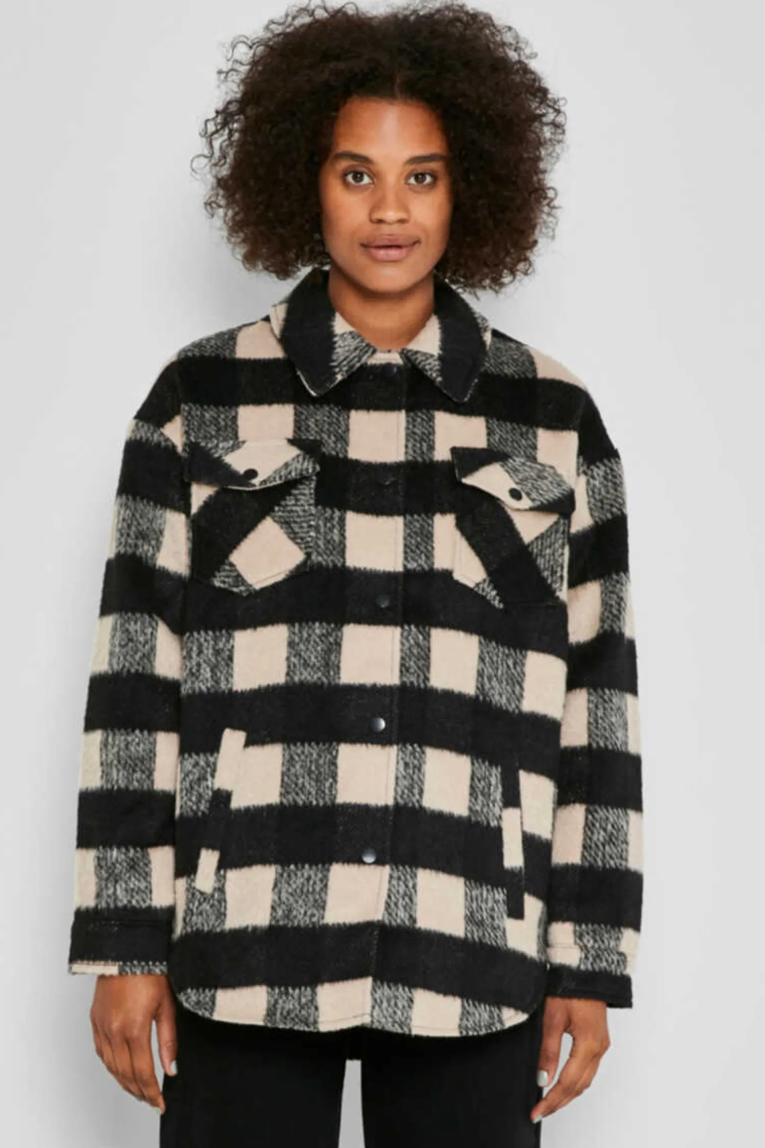 Noisy May Camisas E Blusas-Sobrecamisa Xadrez
