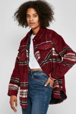 Noisy May Camisas E Blusas-Sobrecamisa Xadrez