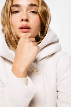 Springfield Sobretudos E Parkas-Sobretudo Capuz Dupla Abotoadura