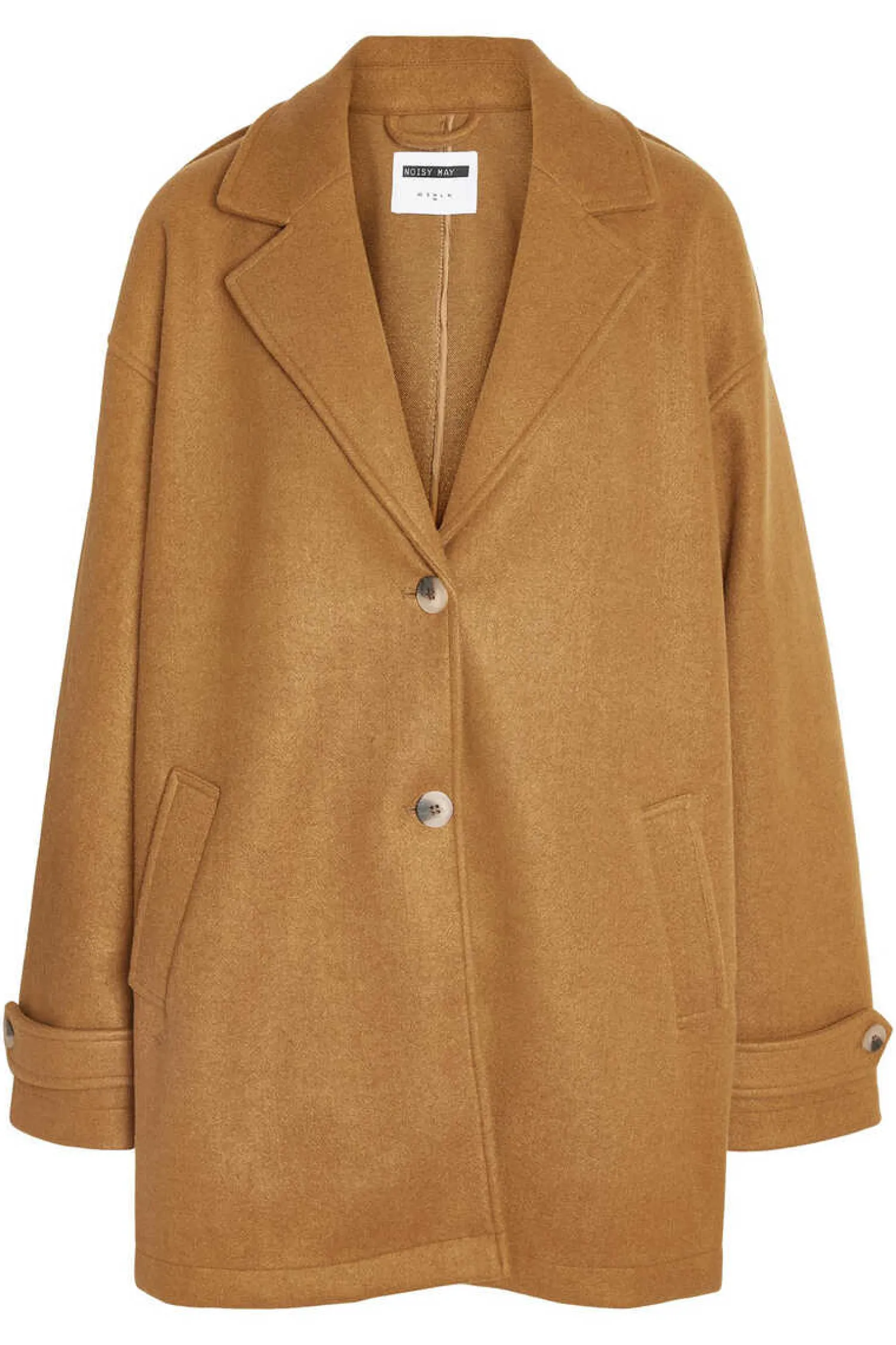 Noisy May Sobretudos E Parkas-Sobretudo Com Botoes Dianteiros
