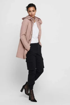 Only Sobretudos E Parkas-Sobretudo Com Capuz E Fecho-Eclair