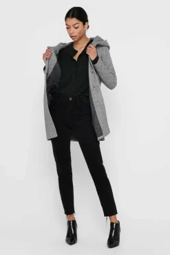 Only Sobretudos E Parkas-Sobretudo Com Capuz E Fecho-Eclair