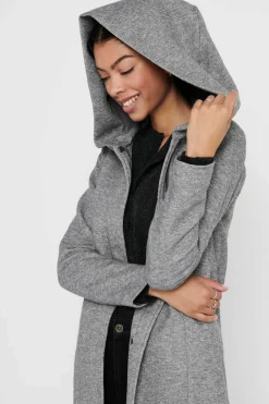 Only Sobretudos E Parkas-Sobretudo Com Capuz E Fecho-Eclair