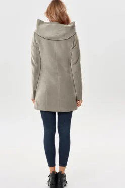 Only Sobretudos E Parkas-Sobretudo Com Capuz E Fecho-Eclair