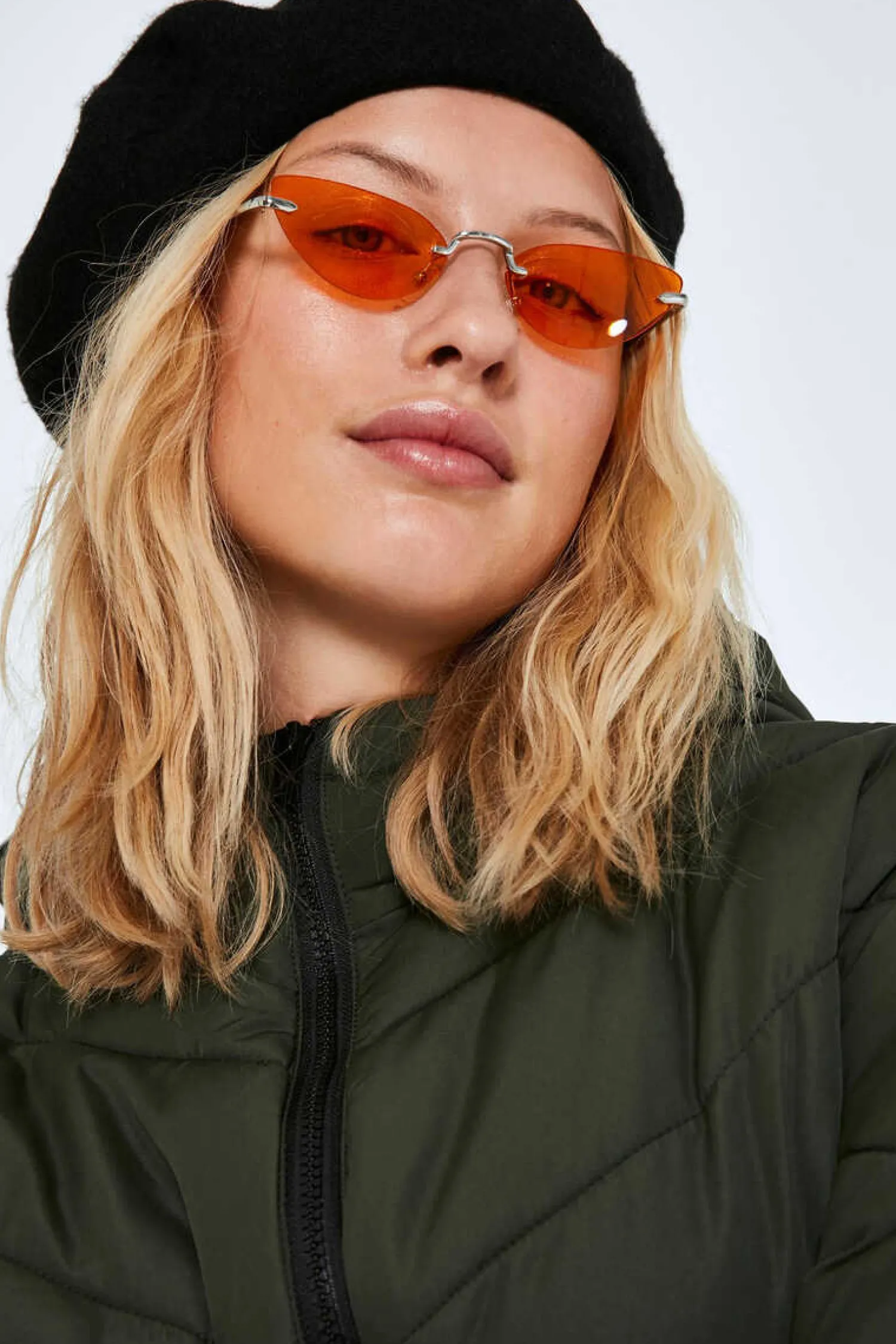 Noisy May Sobretudos E Parkas-Sobretudo Comprido Acolchoado