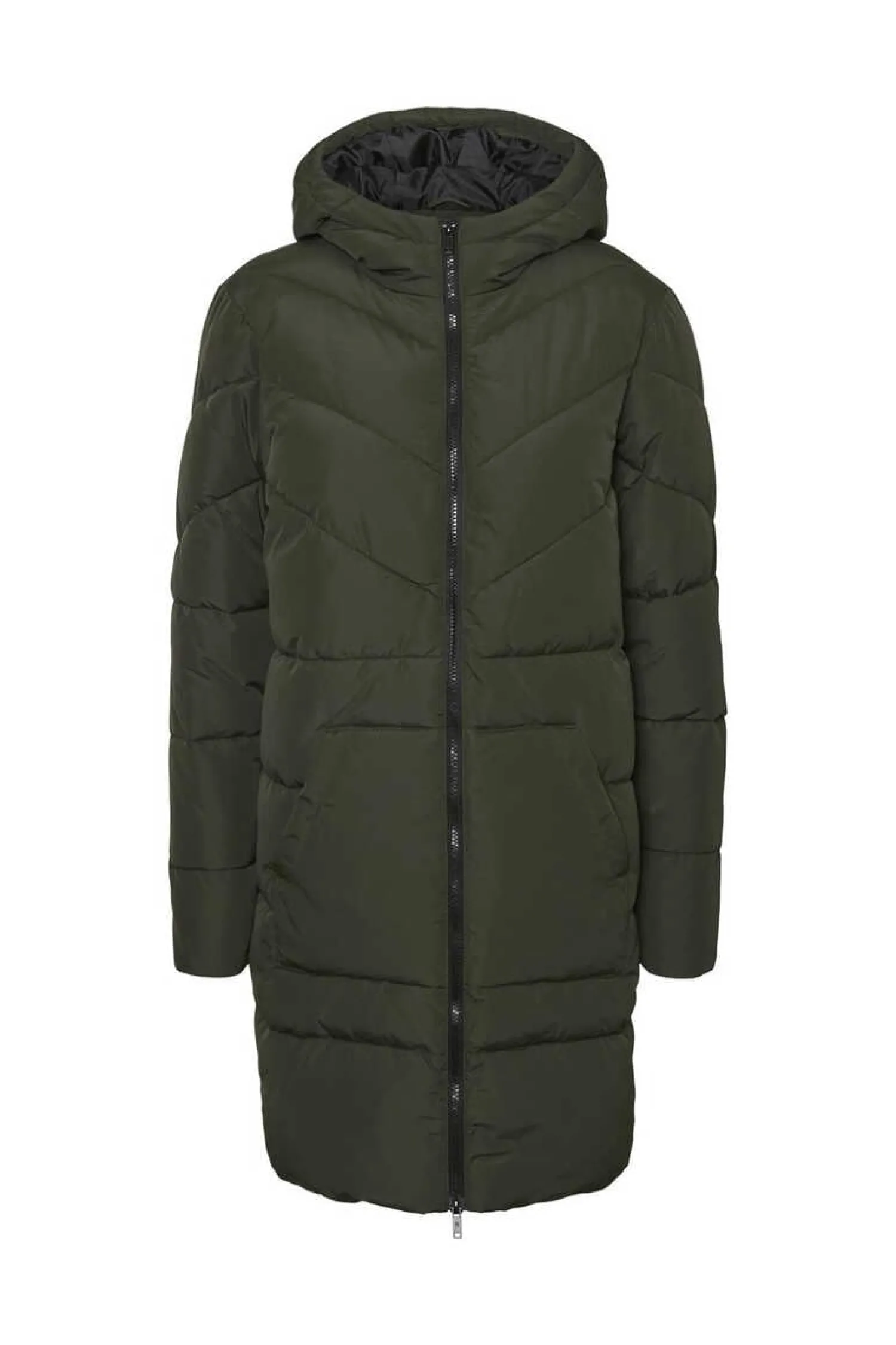 Noisy May Sobretudos E Parkas-Sobretudo Comprido Acolchoado