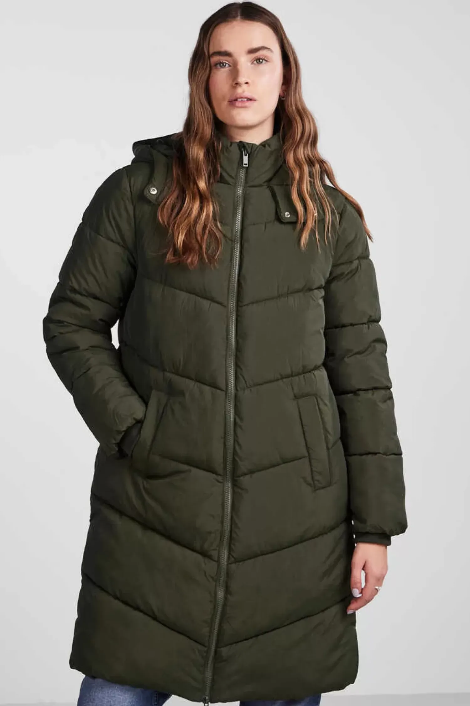 Pieces Sobretudos E Parkas-Sobretudo Comprido Acolchoado