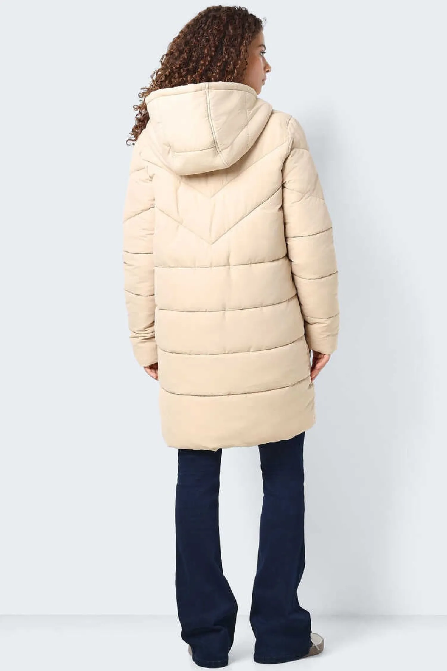 Noisy May Sobretudos E Parkas-Sobretudo Comprido Acolchoado