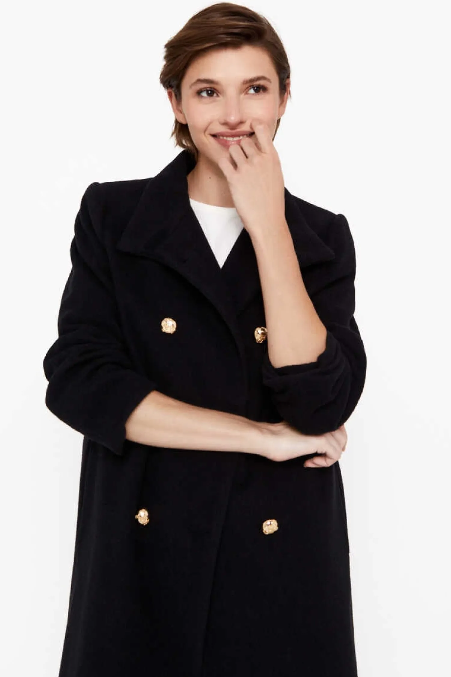 Cortefiel Sobretudos E Parkas-Sobretudo Comprido Militar