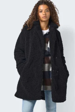 Noisy May Sobretudos E Parkas-Sobretudo Comprido Teddy