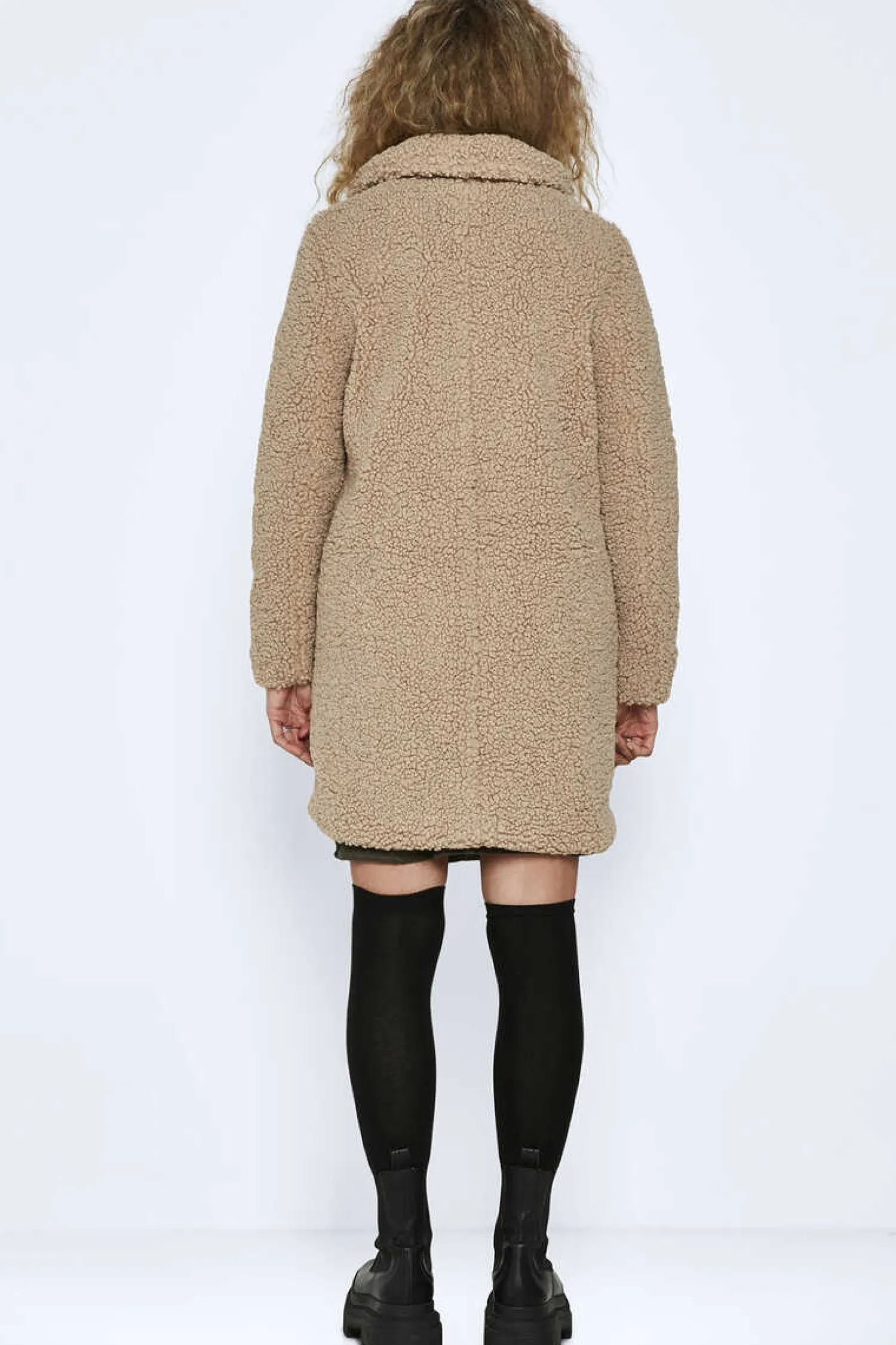 Noisy May Sobretudos E Parkas-Sobretudo Comprido Teddy